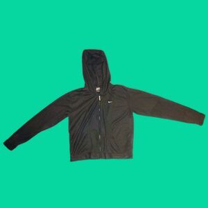 Nike Women's Full Zip Hoodie Knit Black Sweater Size Small RN 56323 Yoga Casual